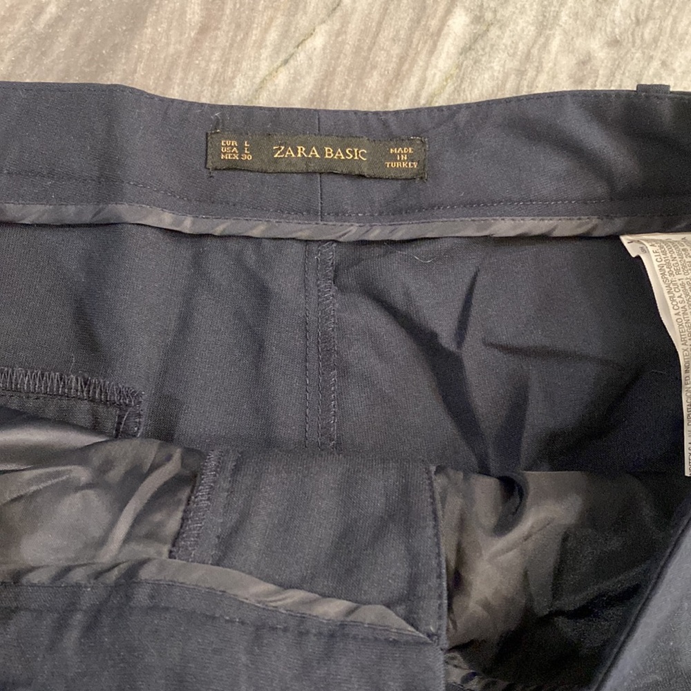 Zara | Basic Navy Trousers - image 2